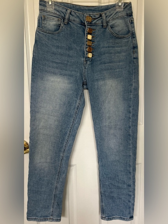 Naiif Denim - Naiif Italia Light Wash Distressed Blue Stretch Denim Skinny Jeans Sz S